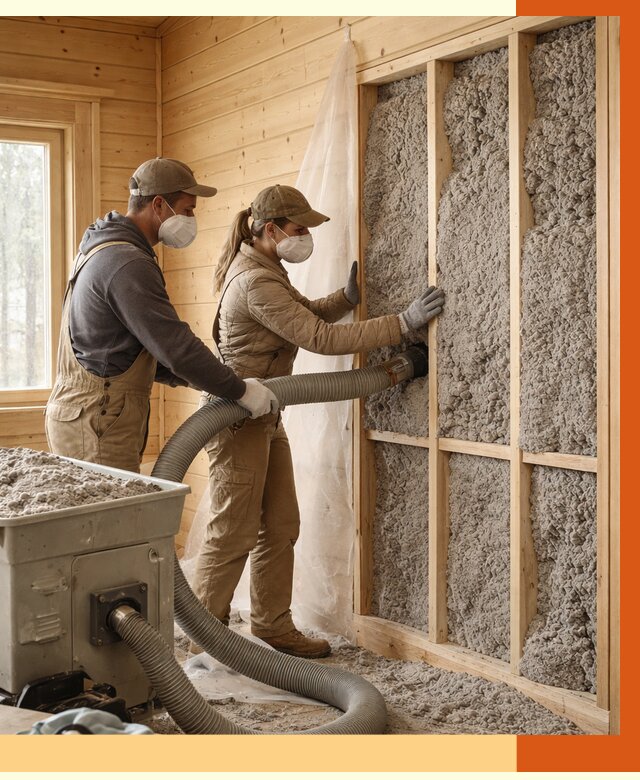 Утепление дачного дома эковатой в Кушве от 1488 руб./м2 — комплексно, ТепломастерКшв