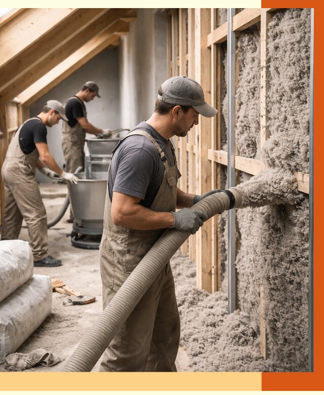 Утепление таунхауса эковатой в Кушве от 2258 руб./м² — монтаж и задувка | ТепломастерКшв