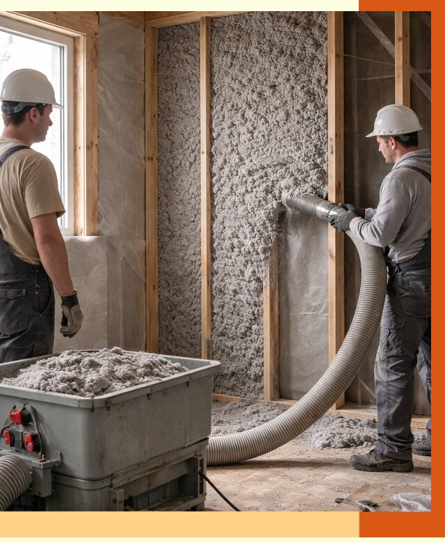 Утепление каркасного дома эковатой в Кушве от 1848 руб. | ТепломастерКшв