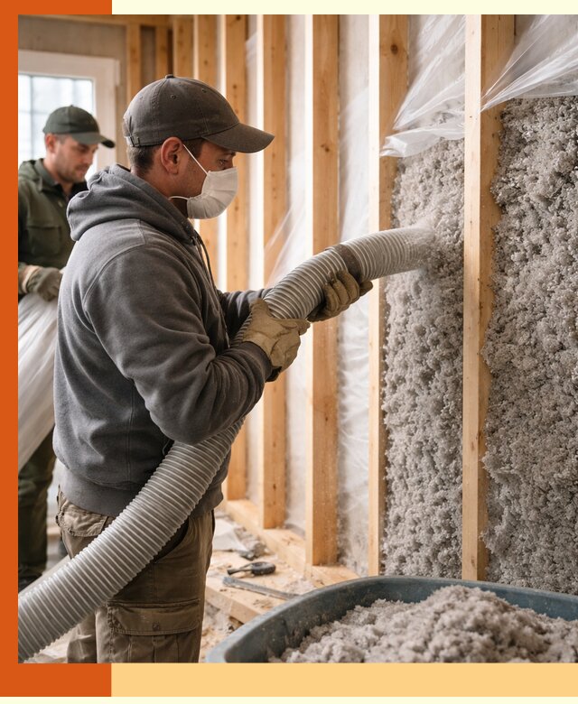 Утепление каркасного дома эковатой в Кушве — качественно и надолго