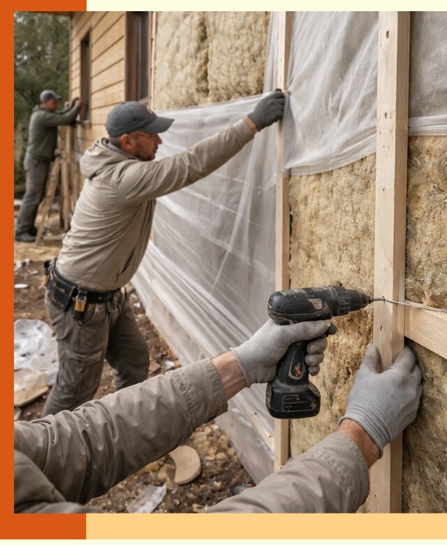 Утепление дома из бруса в Кушве качественно и долговечно