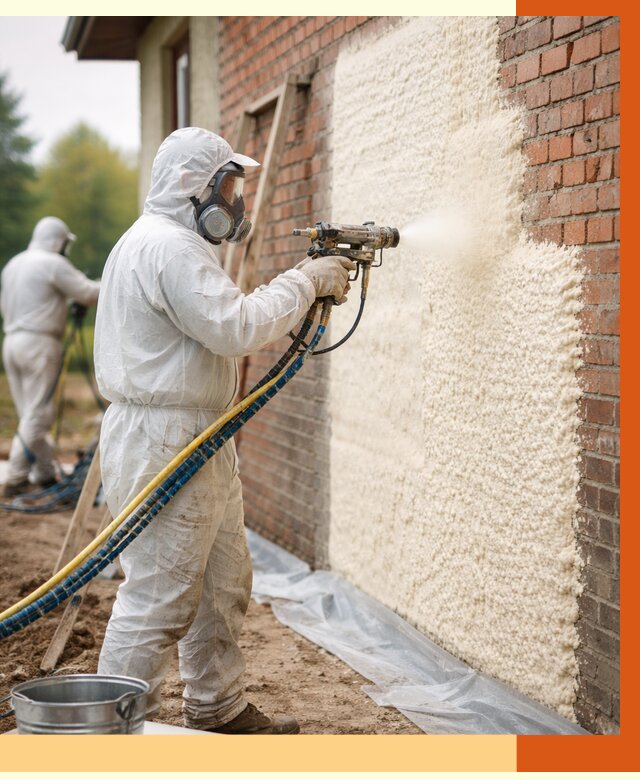 Утепление кирпичного дома ППУ в Кушве под ключ от 6672 руб. | ТепломастерКшв