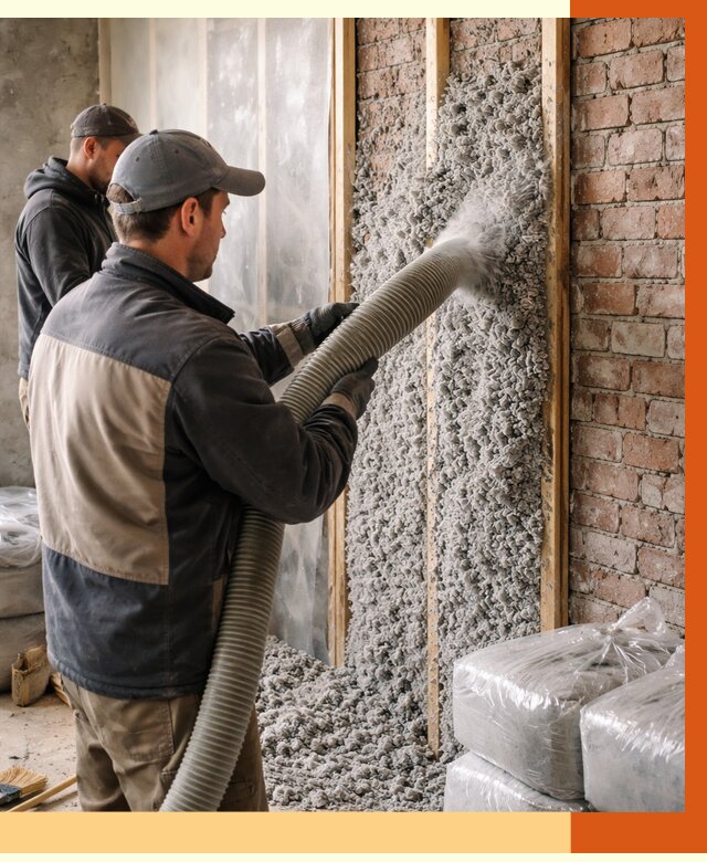 Утепление кирпичного дома эковатой в Кушве от 2412 руб./м² | ТепломастерКшв