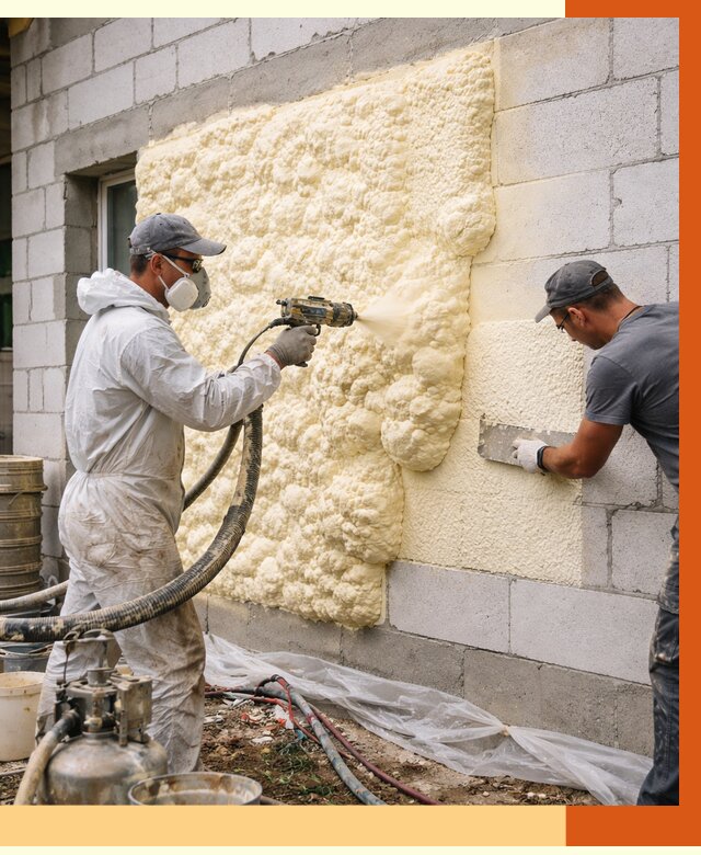 Утепление дома из газобетона ППУ в Кушве от 4927 руб./м² под ключ | ТепломастерКшв