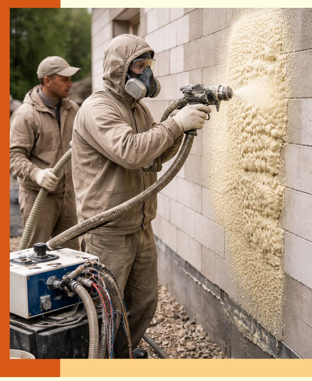 Утепление дома из газобетона ППУ в Кушве — надежная теплоизоляция