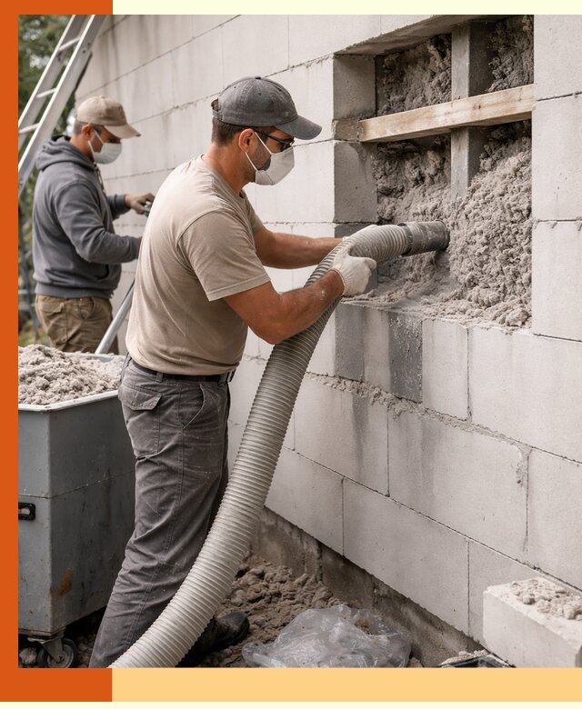 Утепление дома из газобетона эковатой в Кушве