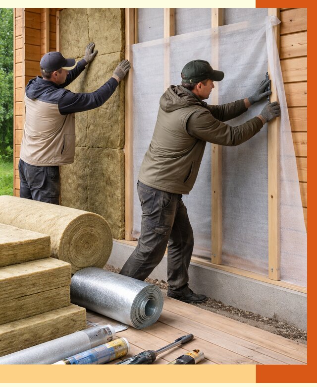 Утепление дома из двойного бруса в Кушве от 4927 руб./м² — ТепломастерКшв под ключ