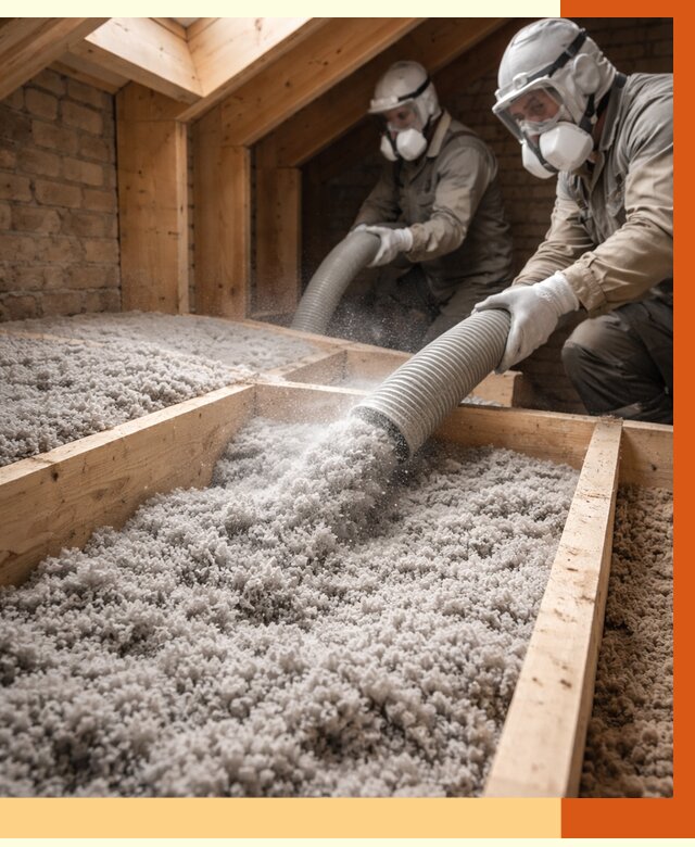 Утепление коттеджа эковатой в Кушве от 2566 руб./м² — комплексная задувка и монтаж | ТепломастерКшв