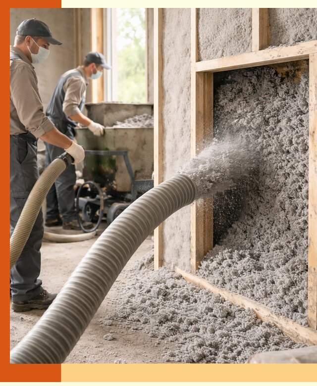 Утепление коттеджа эковатой в Кушве с гарантией качества