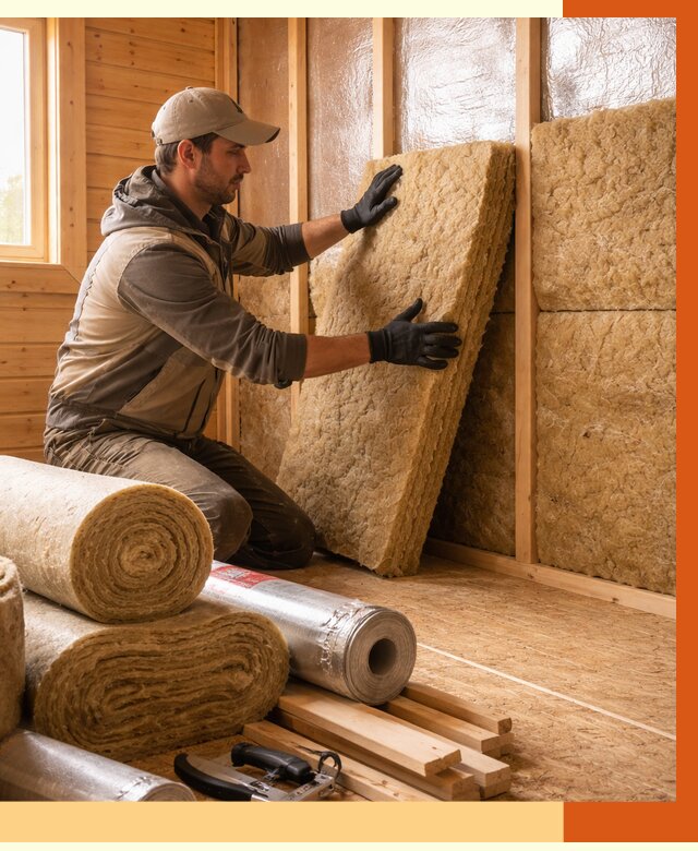 Утепление бани в Кушве под ключ от 4619 руб./м2 — утеплить потолок, пол и стены | ТепломастерКшв