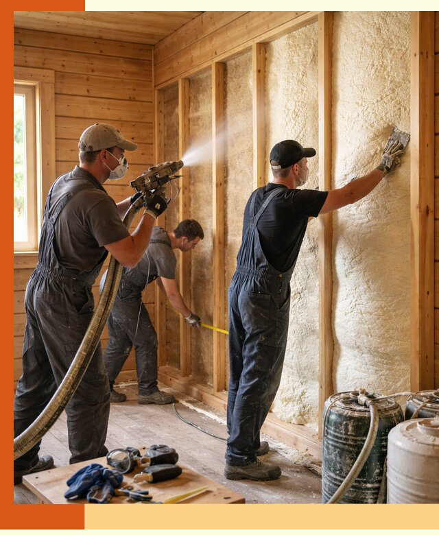 Утепление бани пенополиуретаном (ППУ) в Кушве