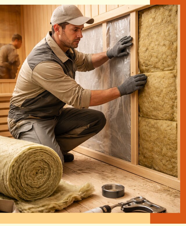 Утепление сауны изнутри в Кушве от 6672 руб. за м2 | ППУ, под ключ — ТепломастерКшв