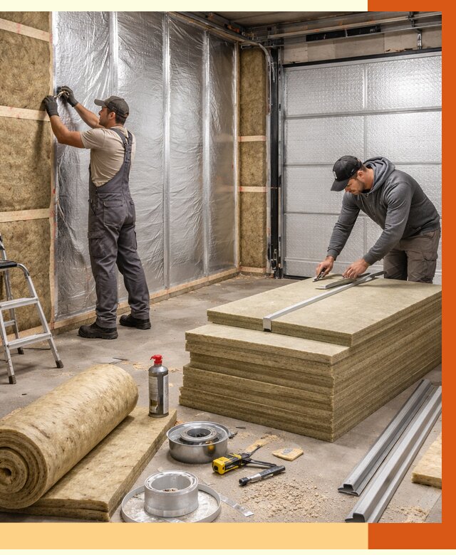 Утепление гаража в Кушве от 4619 руб/м2 — комплексное утепление ворот и стен | ТепломастерКшв