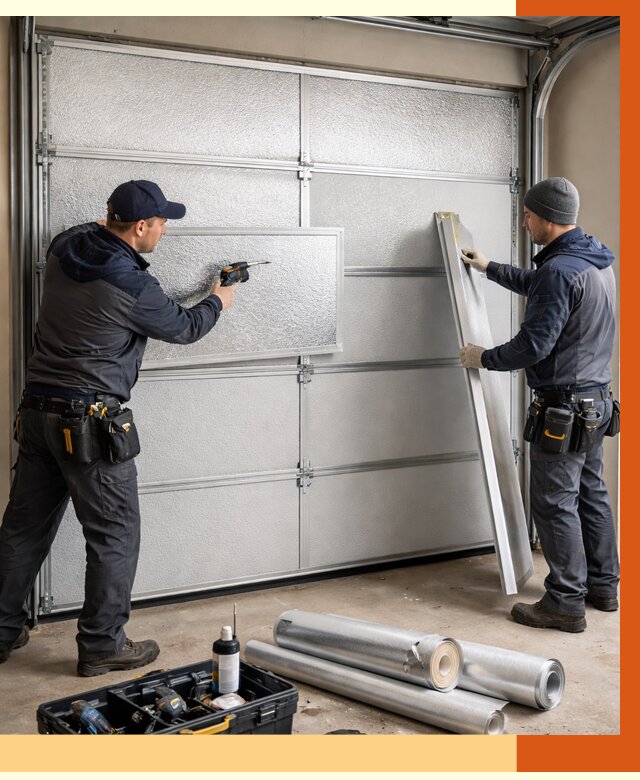 Утепление гаражных ворот в Кушве от 8058 руб/м2 — надежно и быстро | ТепломастерКшв