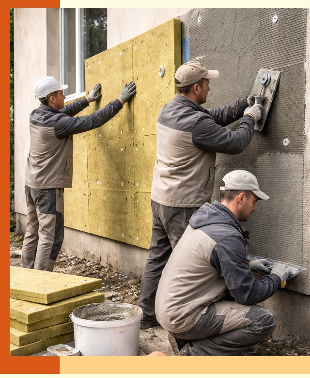 Утепление фасада под штукатурку в Кушве — энергоэффективная технология