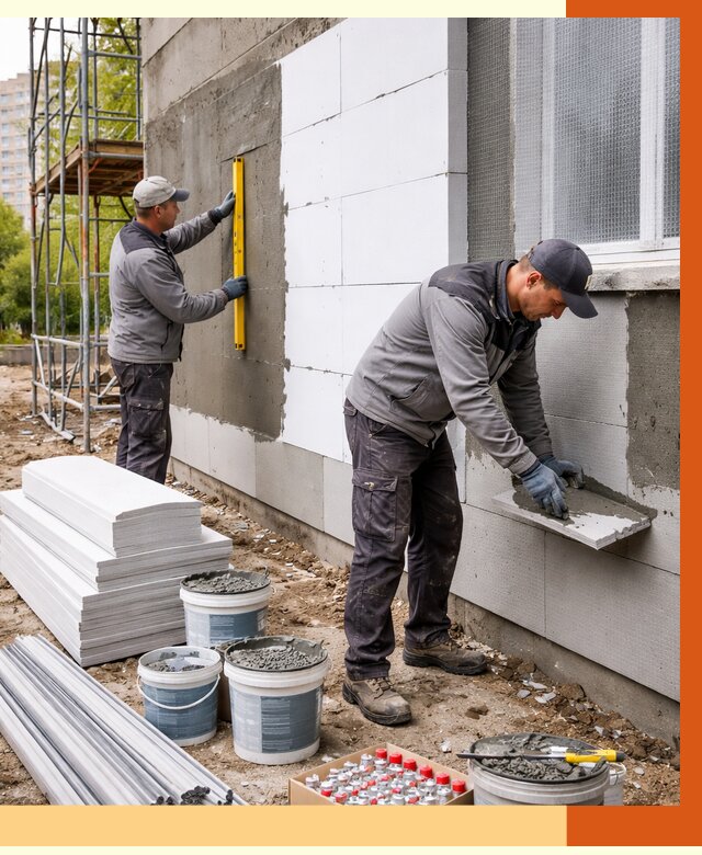 Утепление фасада и стен снаружи в Кушве от 4311 руб. | ТепломастерКшв