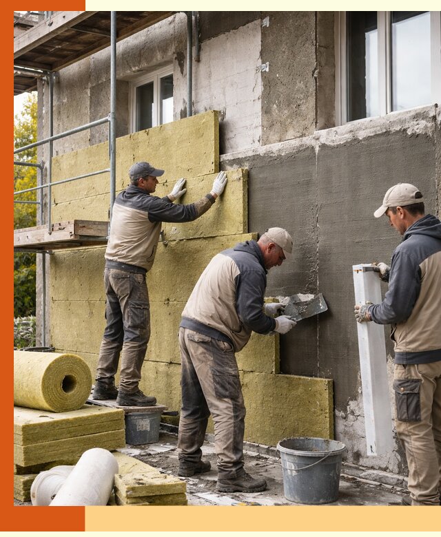 Утепление фасада зданий и домов в Кушве