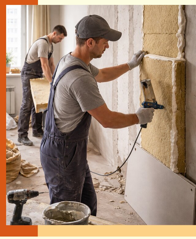 Утепление стен изнутри в Кушве — качественно и эффективно