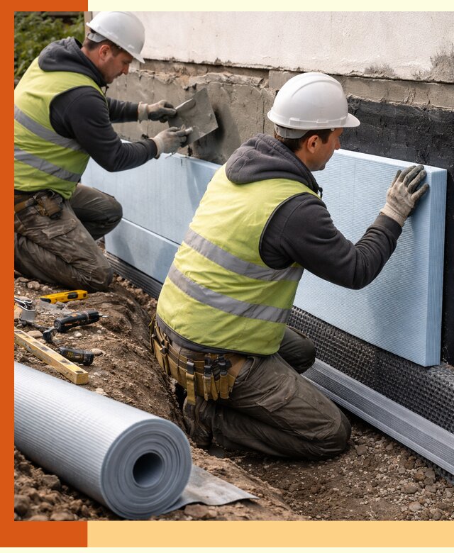 Утепление фундамента снаружи в Кушве — профессиональная теплоизоляция