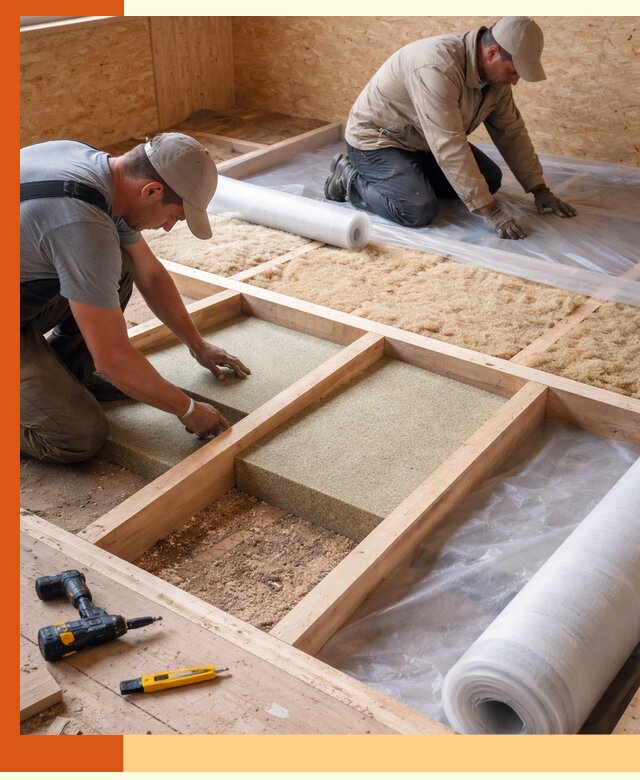 Профессиональное утепление деревянного пола в Кушве