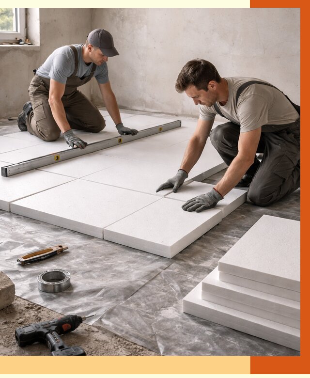 Утепление бетонного пола в Кушве от 2566 руб/м2 — монтаж и цена | ТепломастерКшв