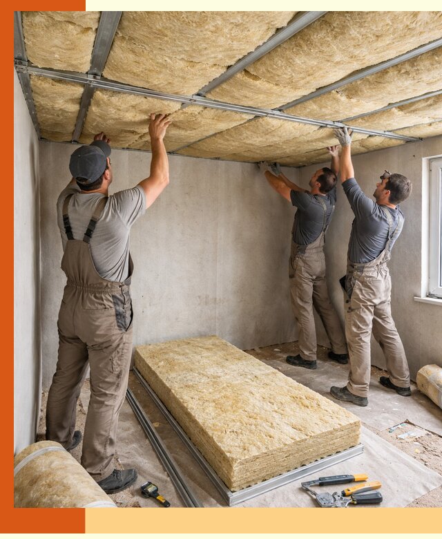 Утепление потолка в Кушве — тепло и без сквозняков