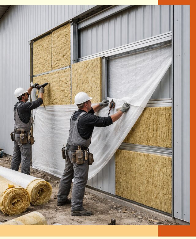 Утепление металлического склада в Кушве от 4619 руб/м2 — комплексное утепление под ключ | ТепломастерКшв