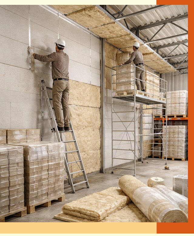 Утепление склада готовой продукции в Кушве от 2002 руб./м2 — комплексно | ТепломастерКшв