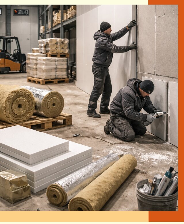 Утепление холодного склада в Кушве от 8725 руб/м2 — комплексное под ключ | ТепломастерКшв