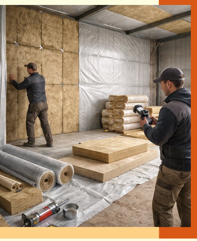 Утепление теплого склада в Кушве под ключ от 11805 руб/м² | ТепломастерКшв