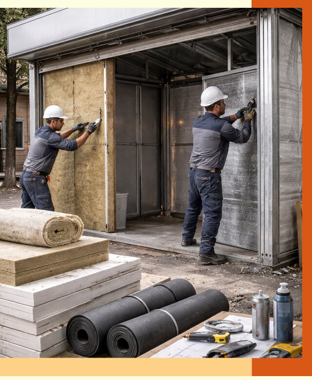 Утепление павильона шаурма в Кушве под ключ от 1232 руб. за м² | ТепломастерКшв