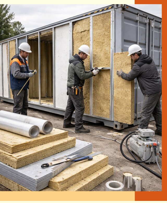 Утепление морского контейнера в Кушве от 3849 руб. под ключ | ТепломастерКшв