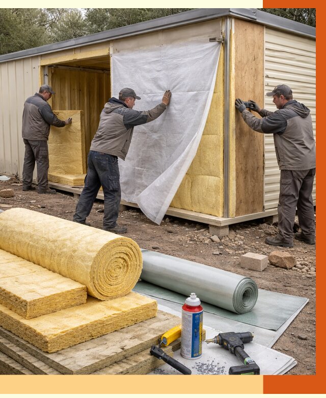 Утепление строительной бытовки в Кушве от 12831 руб. под ключ | ТепломастерКшв
