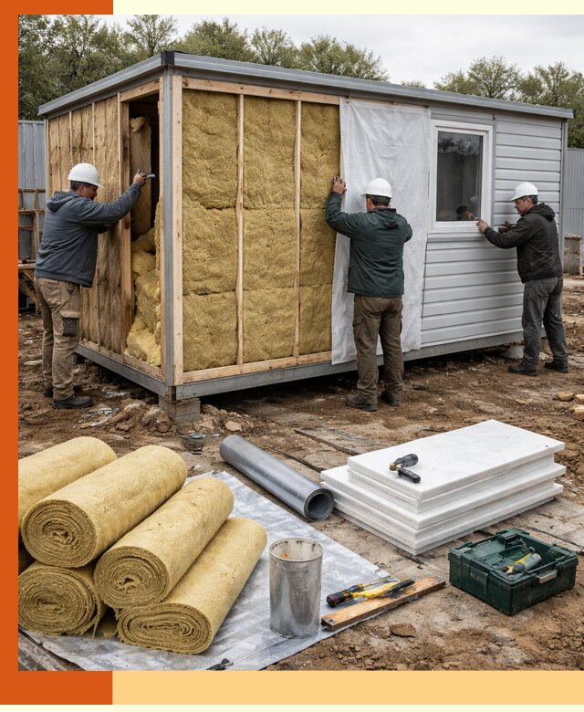 Утепление строительной бытовки под ключ в Кушве для любых условий