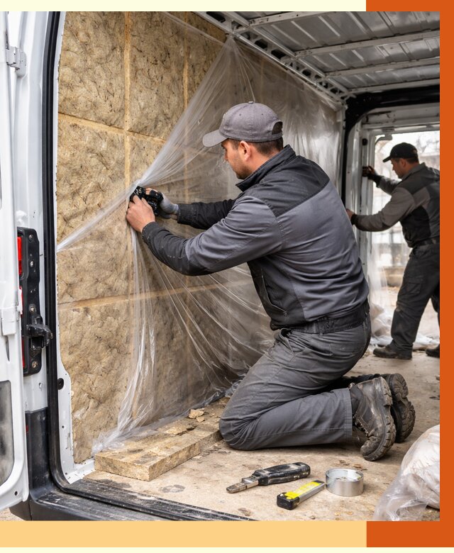 Утепление фургона в Кушве от 16937 руб/м2 — утепление фургона ППУ и кузова | ТепломастерКшв