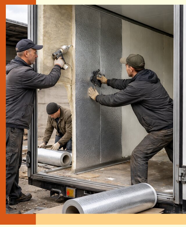 Утепление холодильного кузова в Кушве — монтаж и теплоизоляция