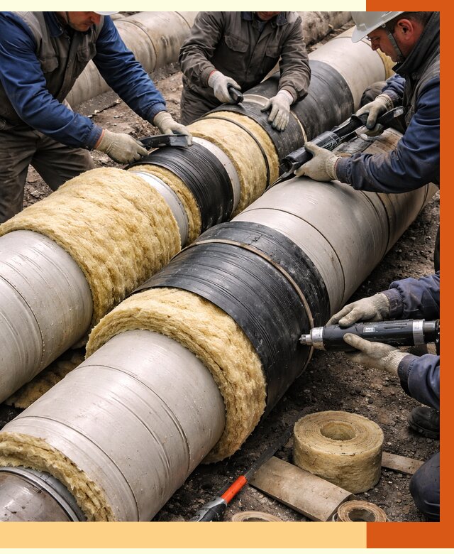 Утепление трубопровода в Кушве под ключ от 1899 руб. — надежно и выгодно | ТепломастерКшв