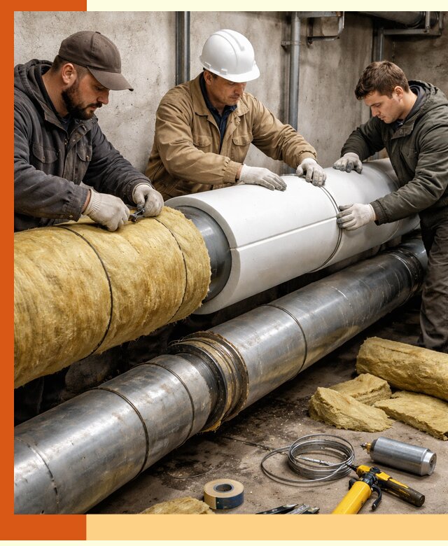 Утепление трубопровода в Кушве с гарантией энергоэффективности