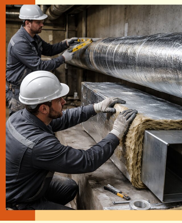 Профессиональное утепление воздуховодов и теплоизоляция в Кушве