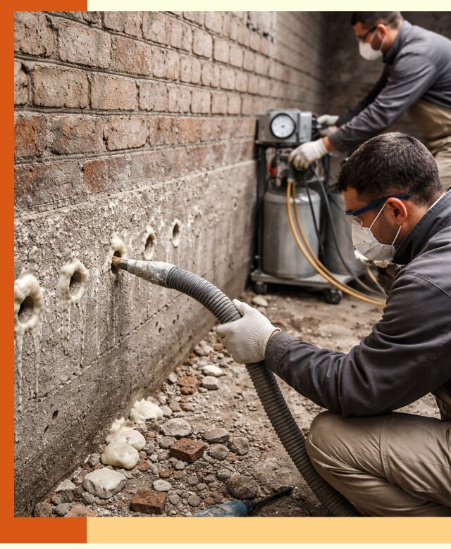 Заполнение колодцевой кладки ППУ в Кушве быстро и герметично