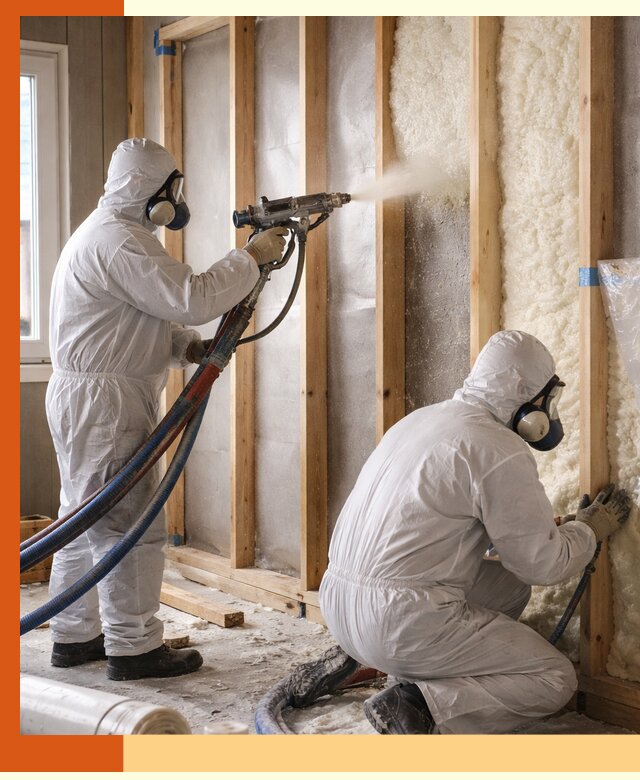 Утепление каркасной стены ППУ в Кушве для домов и коттеджей