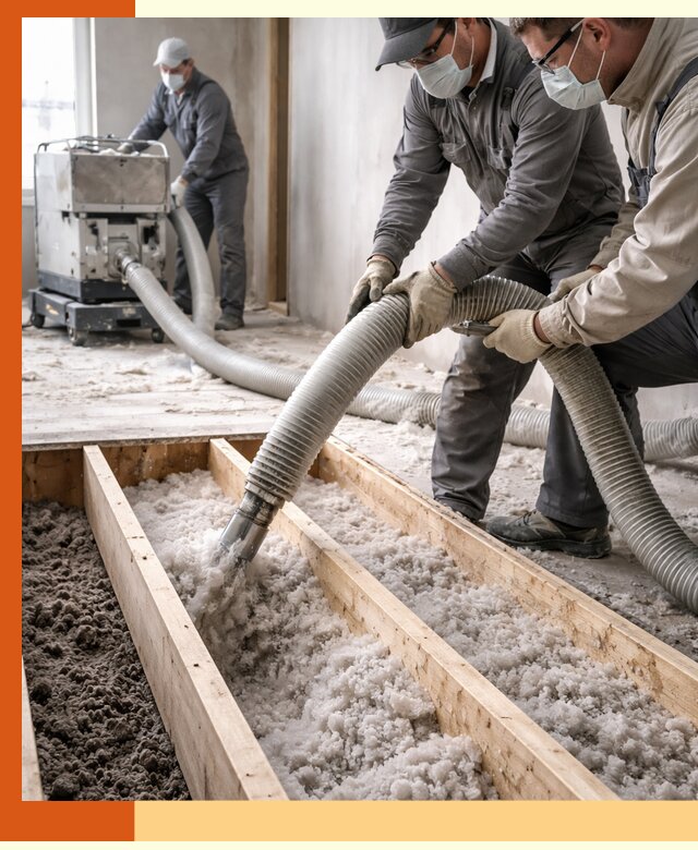 Заполнение полостей межэтажного перекрытия в Кушве эффективно и герметично