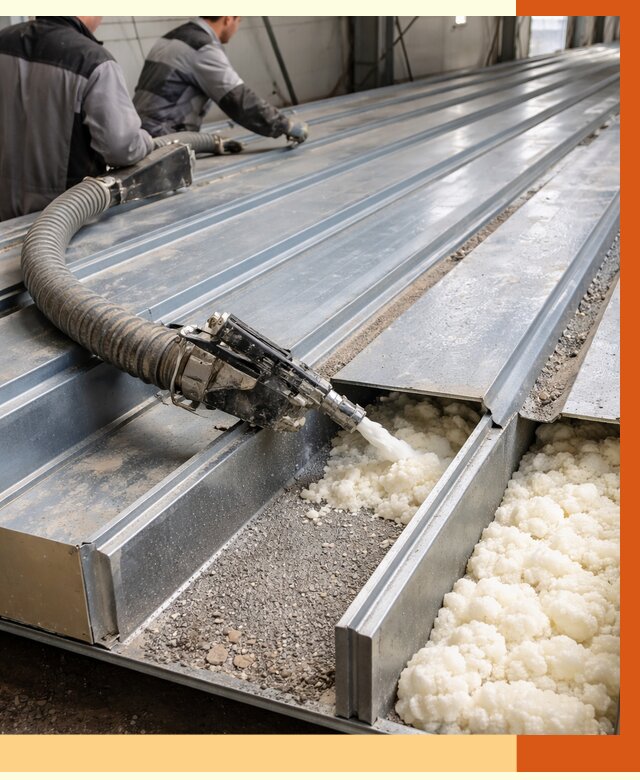 Заполнение пустот кровельных панелей в Кушве от 7391 руб. под ключ | ТепломастерКшв