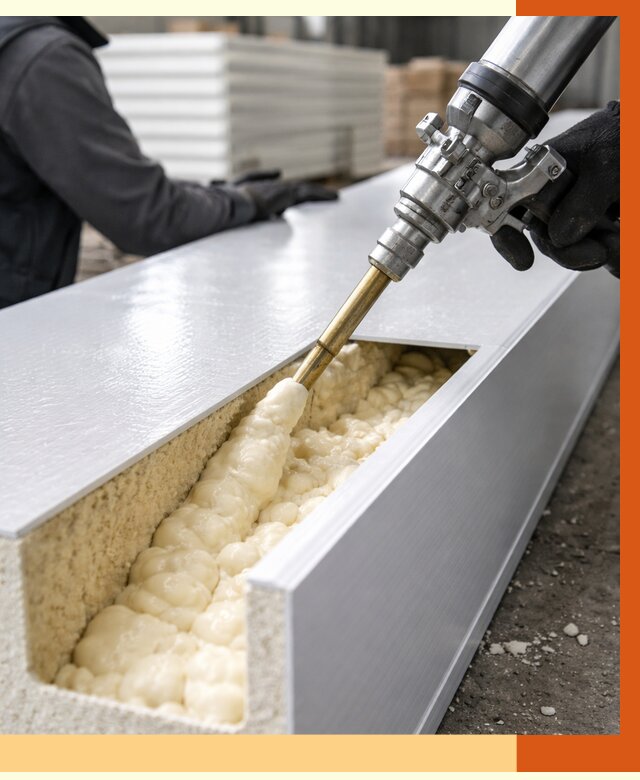 Заполнение пустот холодильных панелей в Кушве от 7699 руб. | ТепломастерКшв