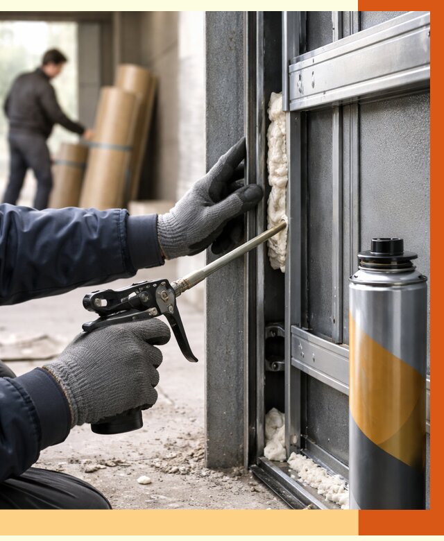 Заполнение пустот ворот в Кушве от 4619 руб. — заливка ППУ, утепление под ключ | ТепломастерКшв