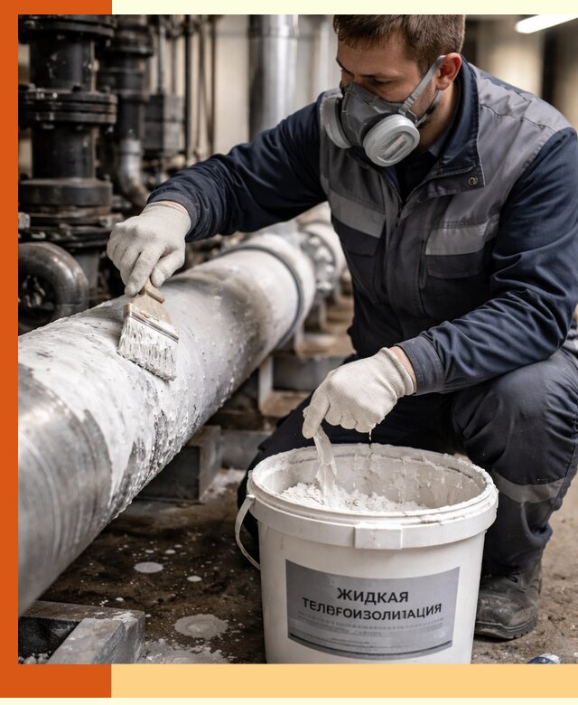 Утепление оборудования жидкой теплоизоляцией в Кушве