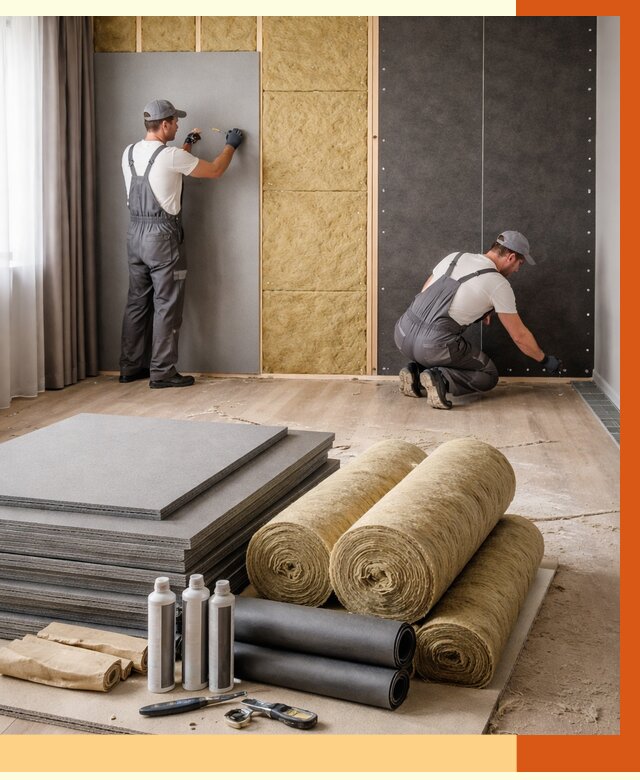 Шумоизоляция дома в Кушве от 4619 руб/м2 — комплексная звукоизоляция под ключ | ТепломастерКшв