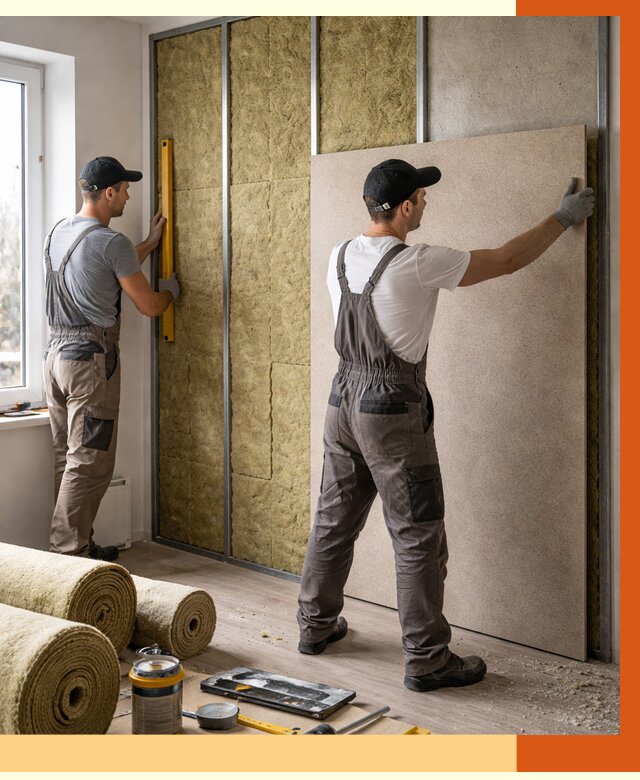 Шумоизоляция стен в Кушве от 4619 руб/м2 — звукоизоляция стен под ключ | ТепломастерКшв