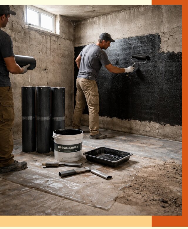Гидроизоляция подвала в Кушве от 3593 руб. под ключ | Профессионально — ТепломастерКшв