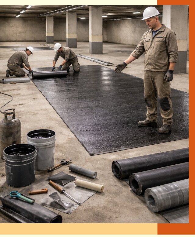 Гидроизоляция паркинга в Кушве от 1232 руб/м² — профессиональная защита | ТепломастерКшв